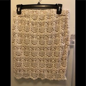 Forever 21 -Cream and beige skirt.